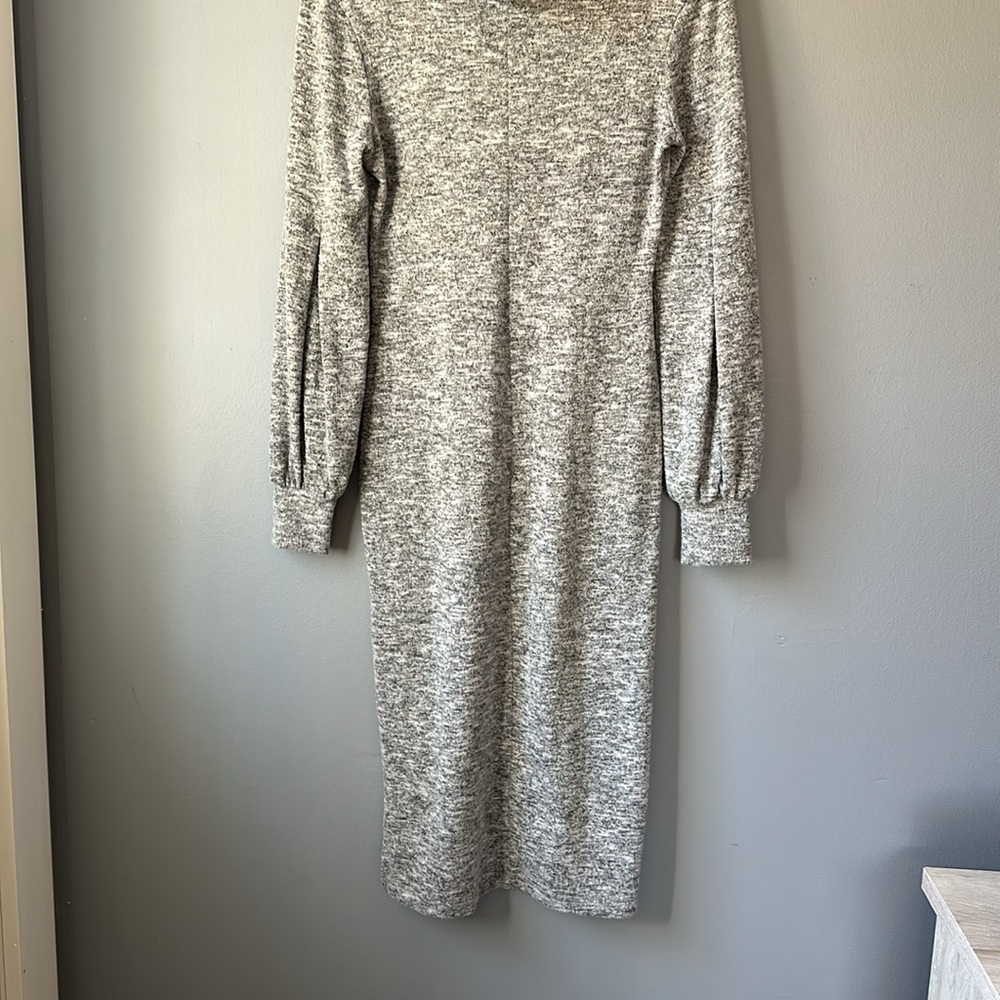 Lulus Mattea Heathered Grey Cowl Neck Midi Sweater Dress women's XS - Picture 11 of 13